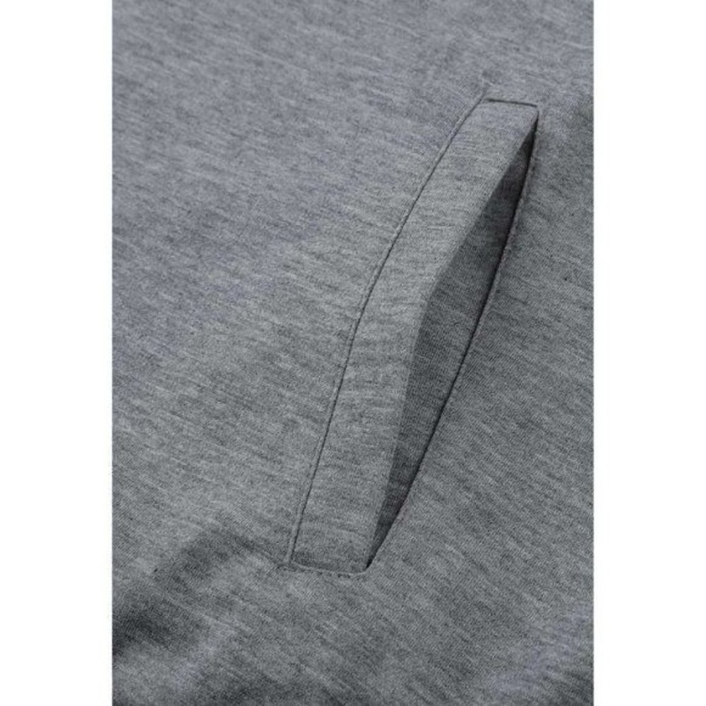 Gray Double Hooded Sweatshirt with Camo Elbow Patch and Inner Hooded 2XL - Picture 9 of 11